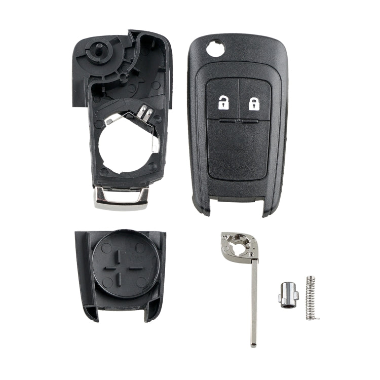 For Opel Car Keys Replacement 2 Buttons Car Key Case with Foldable Key Blade - Remote Car Key by PMC TechLife | Online Shopping South Africa | PMC TechLife