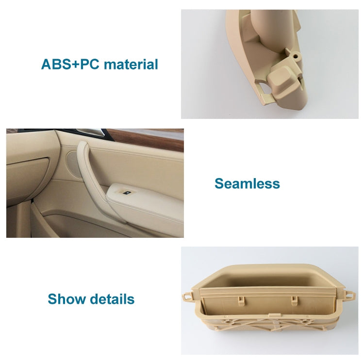 Car Front Left Inside Doors Handle Pull Trim Cover 5141 7394 519-1 for BMW X3 X4, Left Driving (Black) - Door Handles by PMC TechLife | Online Shopping South Africa | PMC TechLife