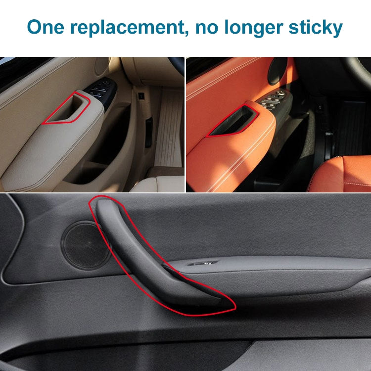 Car Front Left Inside Doors Handle Pull Trim Cover 5141 7394 519-1 for BMW X3 X4, Left Driving (Black) - Door Handles by PMC TechLife | Online Shopping South Africa | PMC TechLife