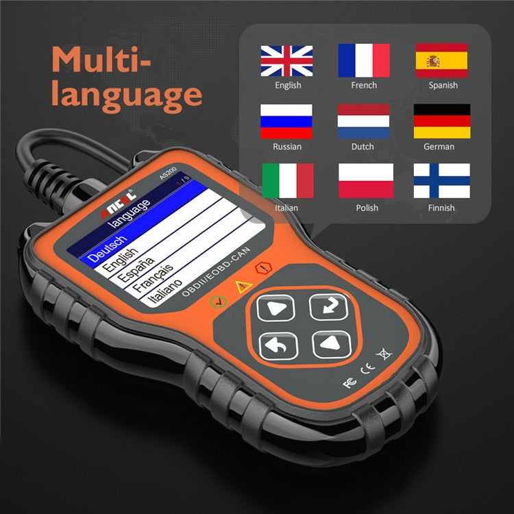 Ancel AS200 Car Engine Tester OBDII Code Reading Card - Electronic Test by PMC TechLife | Online Shopping South Africa | PMC TechLife