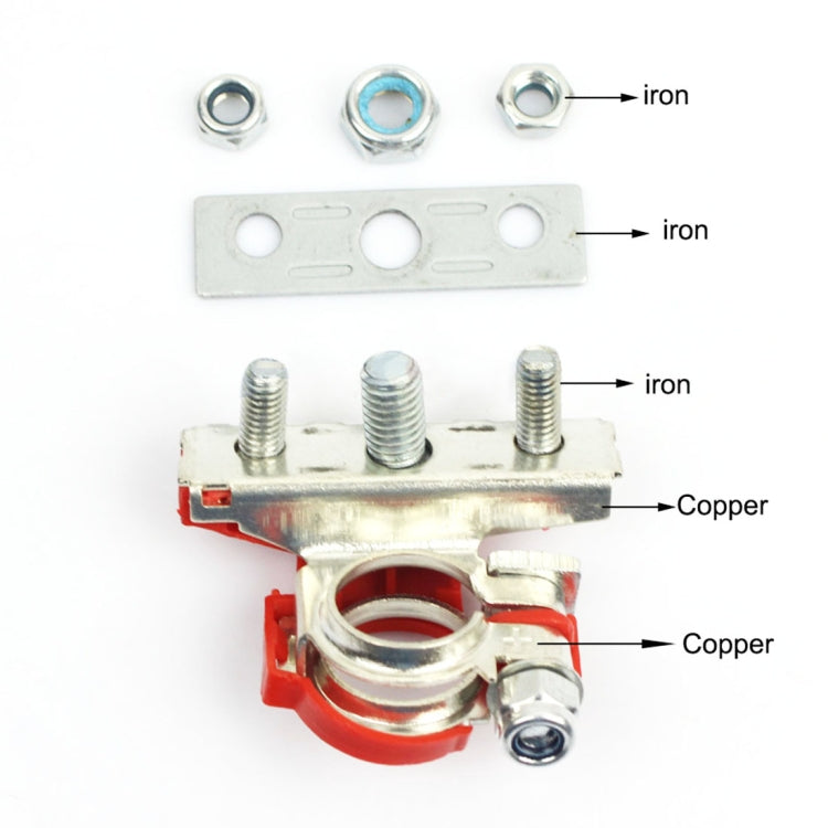 FOXSUR 1 Pair Car Automotive Battery Wire Cable Terminals Clamp Connectors Kit - free shipping - PMC TechLife - Order now!