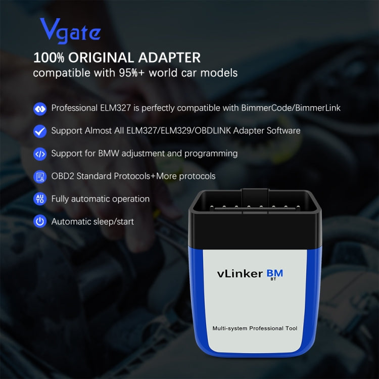 VLINKER BM V2.2 Bluetooth 3.0 Android Phone Car OBD Fault Diagnosis Detector - Code Readers & Scan Tools by PMC Jewellery | Online Shopping South Africa | PMC Jewellery