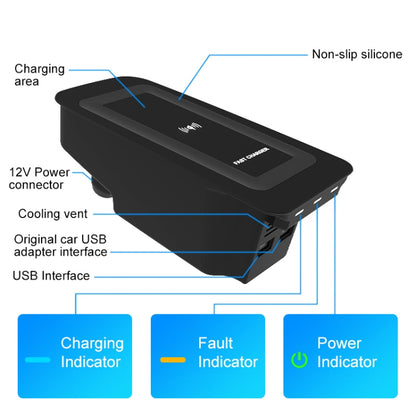 HFC-1010 Car Qi Standard Wireless Charger 10W Quick Charging for Volvo S60 2020-2022, Left and Right Driving - Wireless Charging Pads by PMC Jewellery | Online Shopping South Africa | PMC Jewellery