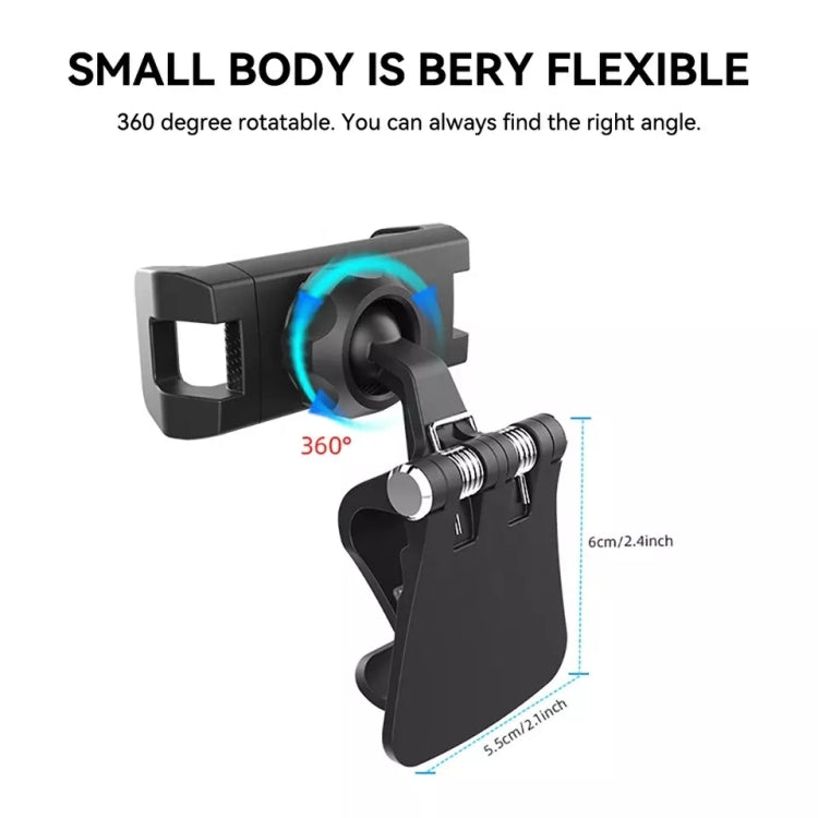 Multifunctional Car Sun Visor Rear Seat Mobile Phone Holder (Grey) - Car Holders by PMC TechLife | Online Shopping South Africa | PMC TechLife