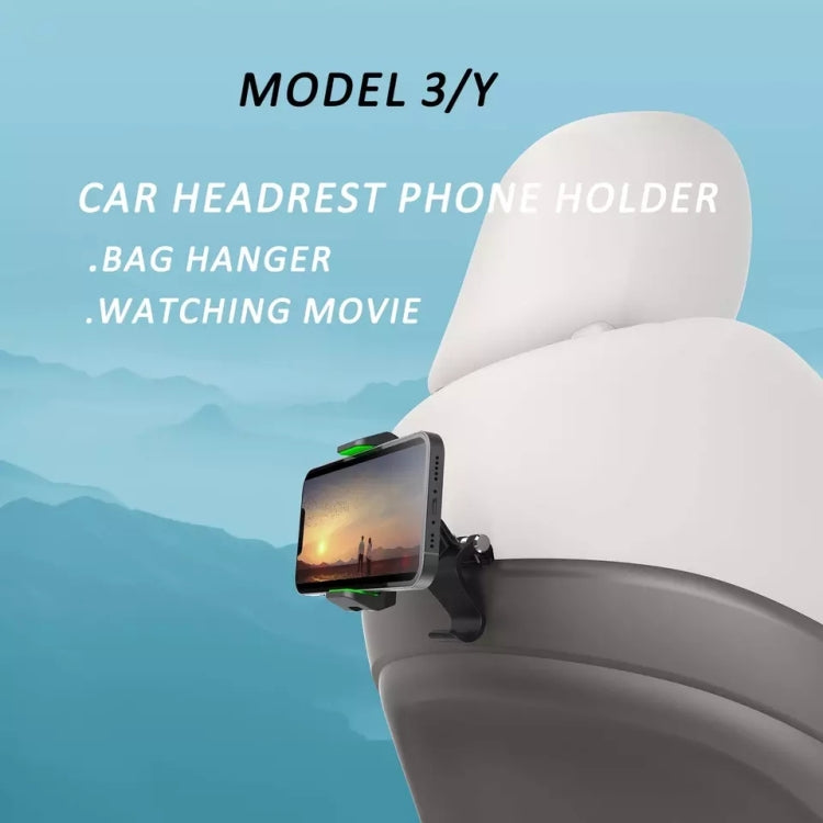 Multifunctional Car Sun Visor Rear Seat Mobile Phone Holder (Grey) - Car Holders by PMC TechLife | Online Shopping South Africa | PMC TechLife