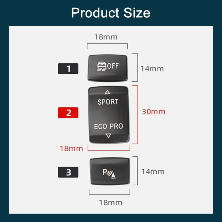 For BMW 3 Series Left Driving Car Central Control Multi-function Radar Button 6131 9252 912(Red) - Car Switches by PMC TechLife | Online Shopping South Africa | PMC TechLife