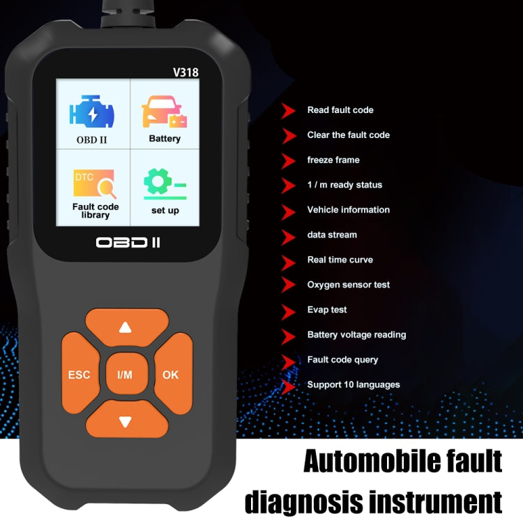 V318 Car OBD2 Color Screen Diagnostic Tool Code Reader - Code Readers & Scan Tools by PMC TechLife | Online Shopping South Africa | PMC TechLife