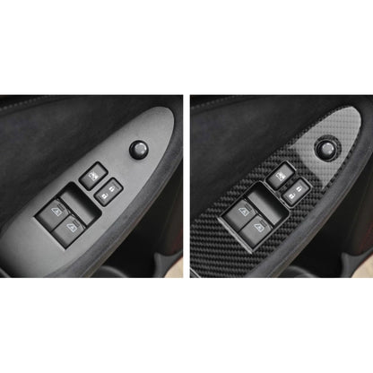 2 PCS Car Carbon Fiber Window Lift Panel Decorative Sticker for Nissan 370Z Z34 2009-, Left Drive Low-configured - Car Interior Mouldings by PMC Jewellery | Online Shopping South Africa | PMC Jewellery