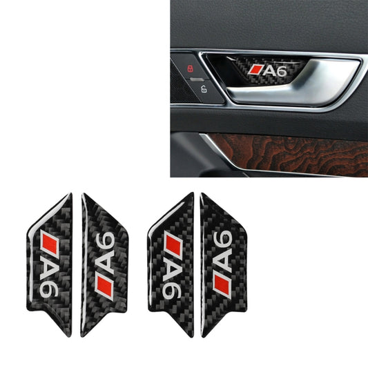 Car Carbon Fiber Door Bowl Anti-scratch Sticker for Audi A6 2005-2011, Left and Right Drive Universal - Car Interior Mouldings by PMC Jewellery | Online Shopping South Africa | PMC Jewellery