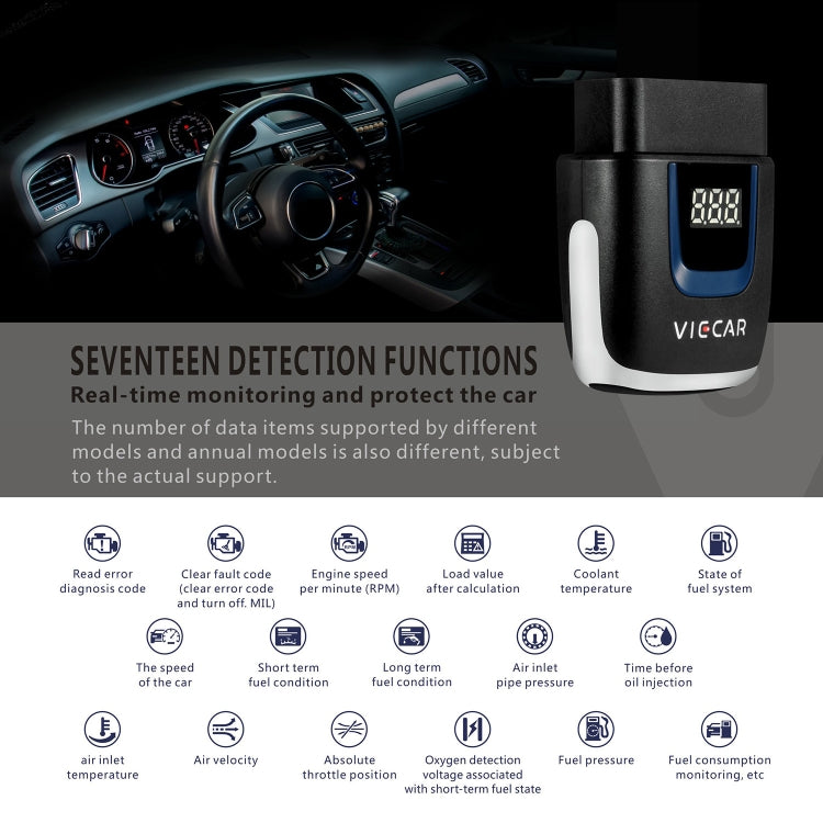 Viecar VP001 Car Mini OBD Fault Detector V2.2 Bluetooth Diagnostic Tool - Code Readers & Scan Tools by PMC Jewellery | Online Shopping South Africa | PMC Jewellery