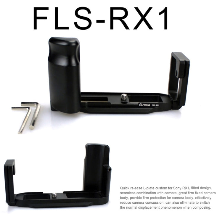 FITTEST FLS-RX1 Vertical Shoot Quick Release L Plate Bracket Base Holder for Sony RX1 (Black) - L-Bracket by FITTEST | Online Shopping South Africa | PMC Jewellery