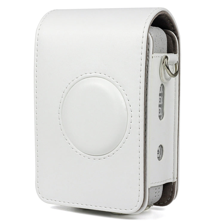 Full Body Camera Retro PU Leather Case Bag with Strap for FUJIFILM instax mini Liplay (White) - Leather Bag by PMC Jewellery | Online Shopping South Africa | PMC Jewellery