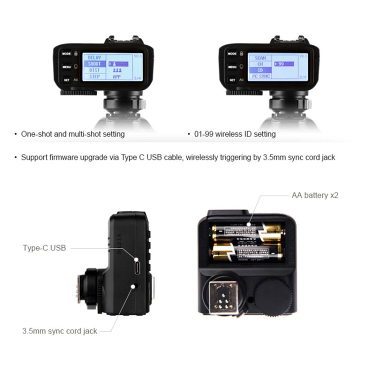Godox X2T-P E-TTL II Bluetooth Wireless Flash Trigger for Pentax (Black) - free shipping - PMC TechLife - Order now!
