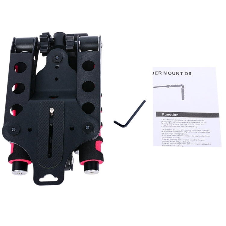 YELANGU D6-2 Rig I Multifunctional Handles Camera Shoulder Mount for DSLR Camera / Video Camera(Red) - Shoulder Mount by YELANGU | Online Shopping South Africa | PMC TechLife | Buy Now Pay Later Mobicred
