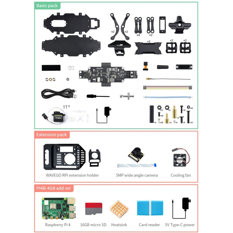 Waveshare WAVEGO 12-DOF Bionic Dog-Like Robot, Basic Version(EU Plug) - free shipping - PMC TechLife - Order now!