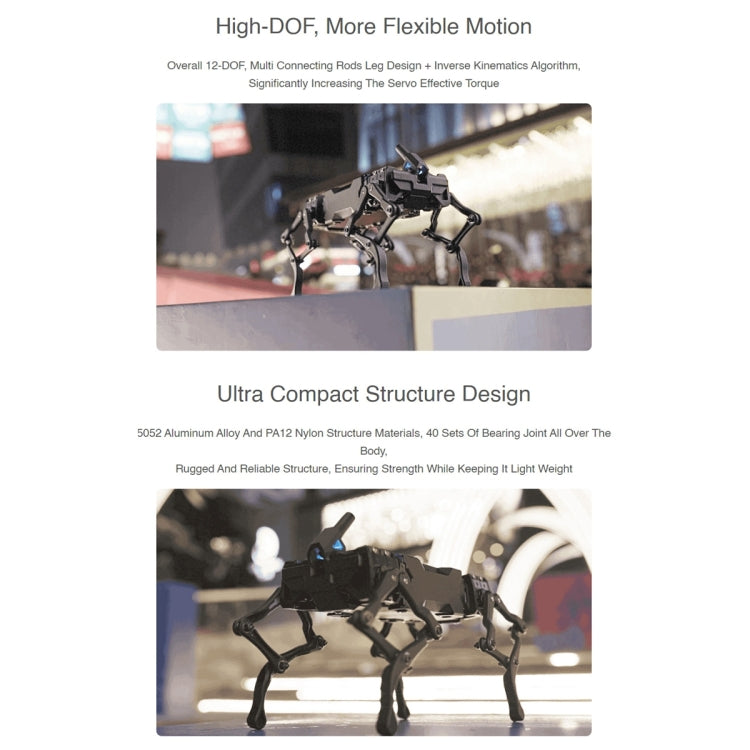 Waveshare WAVEGO 12-DOF Bionic Dog-Like Robot, Basic Version(EU Plug) - free shipping - PMC TechLife - Order now!