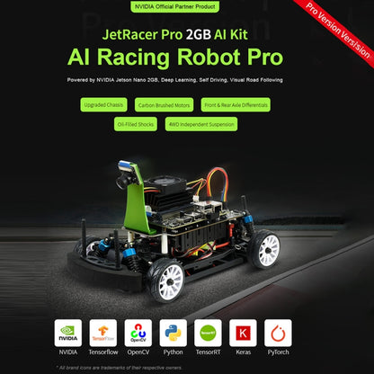 Waveshare JetRacer Pro 2GB AI Kit, High Speed AI Racing Robot Powered by Jetson Nano 2GB, Pro Version, EU Plug - Robotics Accessories by WAVESHARE | Online Shopping South Africa | PMC Jewellery | Buy Now Pay Later Mobicred