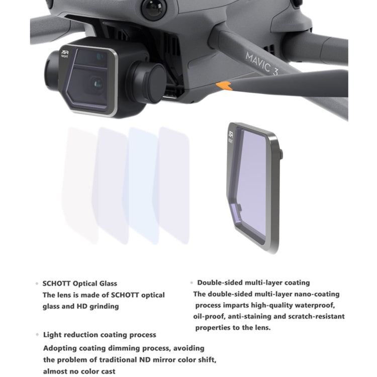 JSR Drone 3 in 1 CPL+ND8+ND16 Lens Filter for DJI Mavic 3 - Lens Filter by JSR | Online Shopping South Africa | PMC TechLife | Buy Now Pay Later Mobicred