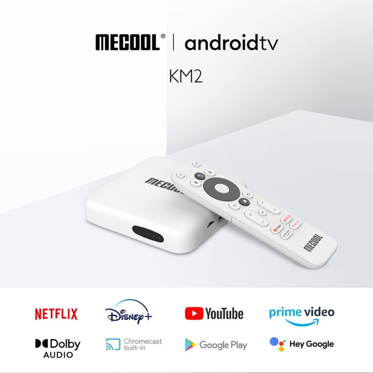 MECOOL KM2 4K Smart TV BOX Android 10.0 Media Player with Remote Control, Amlogic S905X2 Quad Core ARM Cortex A55, RAM: 2GB, ROM: 8GB, Support Bluetooth, HDMI, TF Card, EU Plug - Amlogic S905 by MECOOL | Online Shopping South Africa | PMC Jewellery