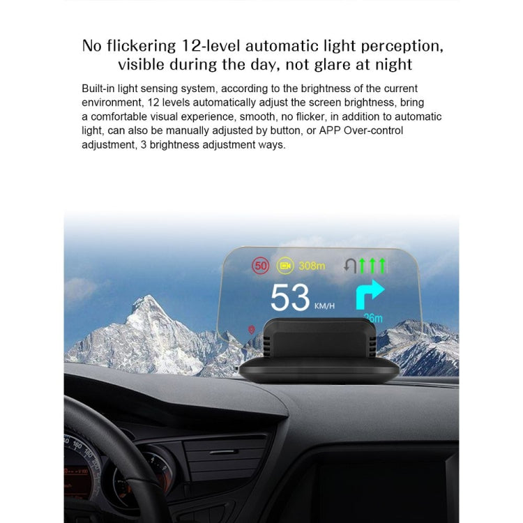 C1 OBD2 + GPS Mode Car HUD Head-up Display Compass / Speed / Water Temperature / Voltage Display / Speed / Fault Alarm / Navigation Function - free shipping - PMC TechLife - Order now!