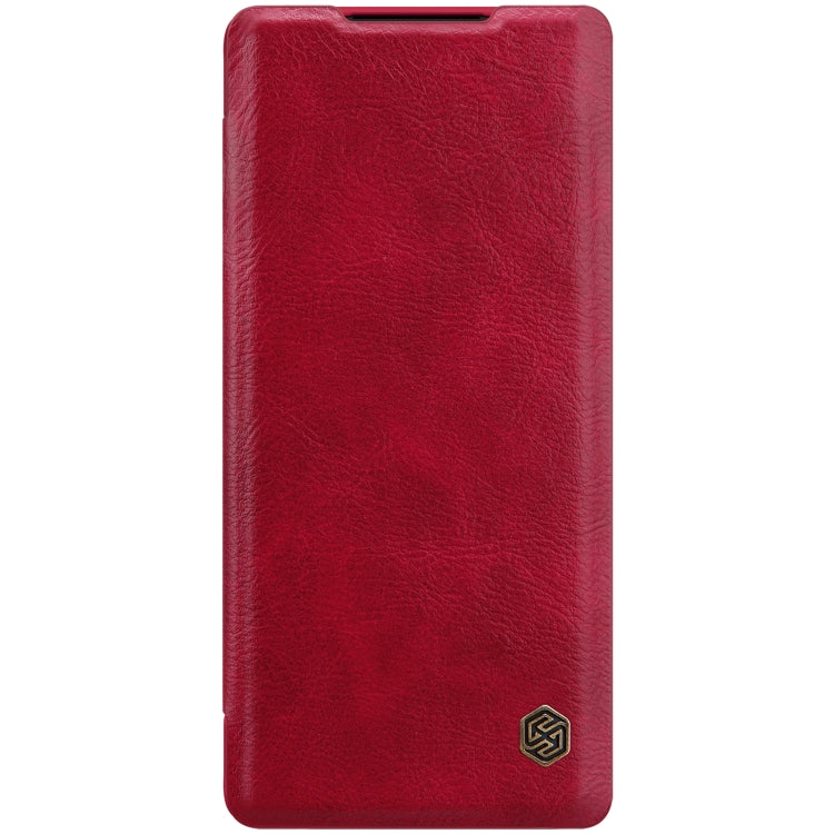 For Huawei Mate 40 Pro NILLKIN QIN Series Crazy Horse Texture Horizontal Flip Leather Case with Card Slot(Red) - Huawei Cases by NILLKIN | Online Shopping South Africa | PMC Jewellery