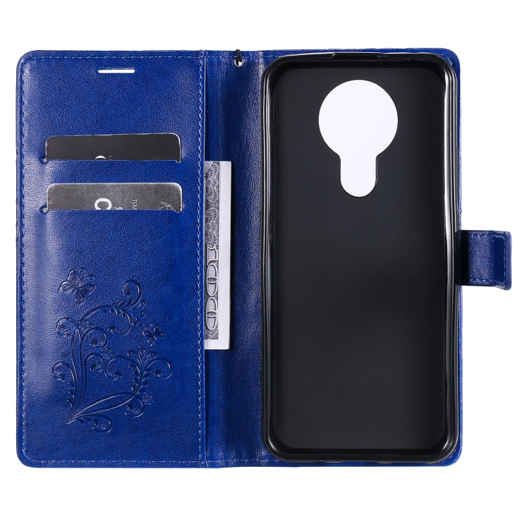 For Nokia 3.4 3D Butterflies Embossing Pattern Horizontal Flip Leather Case with Holder & Card Slot & Wallet(Blue) - free shipping - PMC TechLife - Order now!
