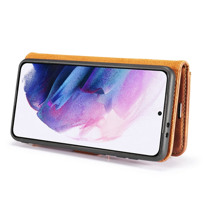 For Samsung Galaxy S21 5G DG.MING Crazy Horse Texture Flip Detachable Magnetic Leather Case with Holder & Card Slots & Wallet(Brown) - Galaxy S21 5G Cases by DG.MING | Online Shopping South Africa | PMC Jewellery | Buy Now Pay Later Mobicred