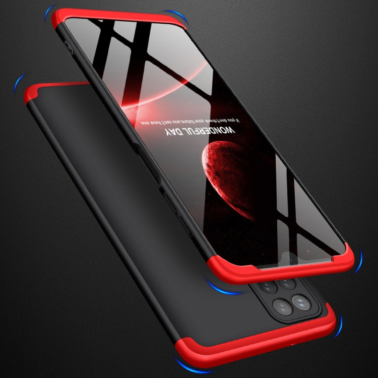 For Samsung Galaxy A12 GKK Three Stage Splicing Full Coverage PC Case(Black+Red) - Galaxy Phone Cases by GKK | Online Shopping South Africa | PMC Jewellery