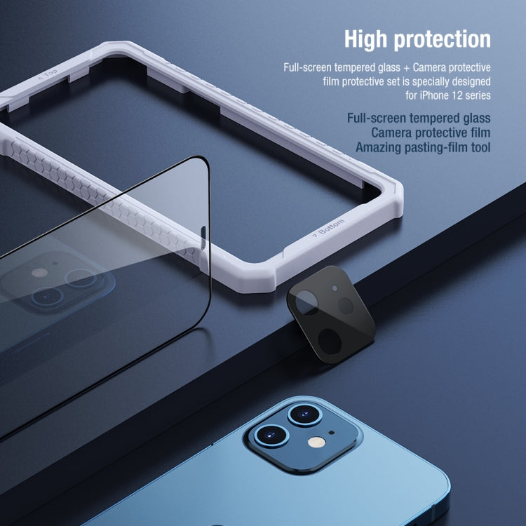 For iPhone 12 NILLKIN 2 in 1 HD Full Screen Tempered Glass Film + Camera Protector Set - iPhone 12 / 12 Pro Tempered Glass by NILLKIN | Online Shopping South Africa | PMC Jewellery