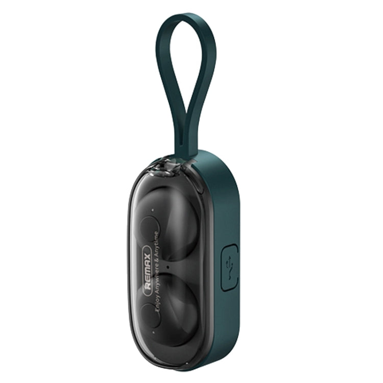 Remax TWS-15 Bluetooth 5.0 Portable Wristband Style True Wireless Stereo Earphone(Green) - TWS Earphone by REMAX | Online Shopping South Africa | PMC Jewellery