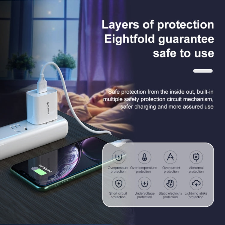 WK WP-U57 Max 18W Maxspeed QC3.0 Fast Charger +  USB to Micro USB Data Cable, Plug Type:EU Plug - free shipping - PMC TechLife - Order now!
