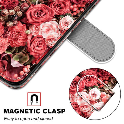 For Xiaomi Redmi Note 10 5G Coloured Drawing Cross Texture Horizontal Flip PU Leather Case with Holder & Card Slots & Wallet & Lanyard(Pink Rose Garden) - Xiaomi Cases by PMC Jewellery | Online Shopping South Africa | PMC Jewellery