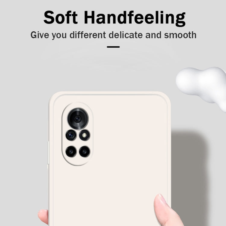 For Huawei nova 8 5G Solid Color Imitation Liquid Silicone Straight Edge Dropproof Full Coverage Protective Case(Purple) - free shipping - PMC TechLife - Order now!