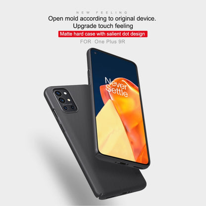 For OnePlus 9R NILLKIN Frosted Concave-convex Texture PC Protective Case(Black) - OnePlus Cases by NILLKIN | Online Shopping South Africa | PMC Jewellery