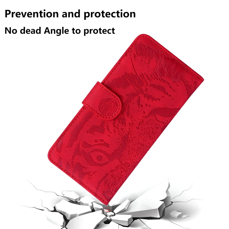 For OPPO A15 / A15S Tiger Embossing Pattern Horizontal Flip Leather Case with Holder & Card Slots & Wallet(Red) - OPPO Cases by PMC TechLife | Online Shopping South Africa | PMC TechLife | Buy Now Pay Later Mobicred