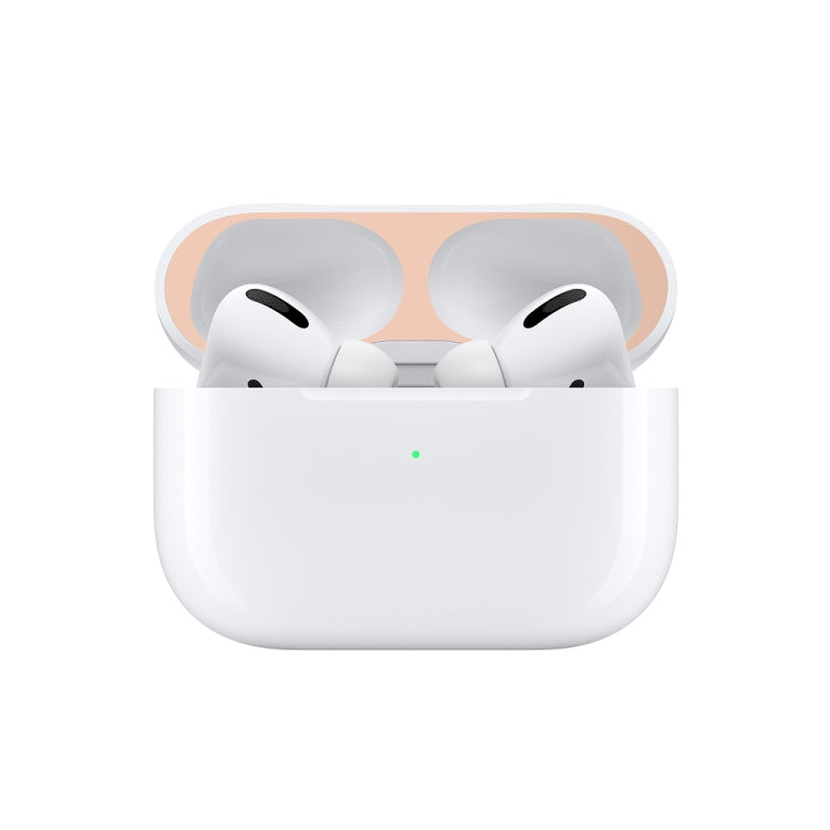 For Apple AirPods Pro Wireless Earphone Protective Case Metal Protective Sticker(Red) - Protective Sticker by PMC TechLife | Online Shopping South Africa | PMC TechLife