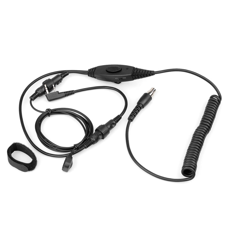 RETEVIS EH050K 2 Pin Adjustable Volume Noise Reduction Aviation Headphone Microphone with Finger PTT - free shipping - PMC TechLife - Order now!