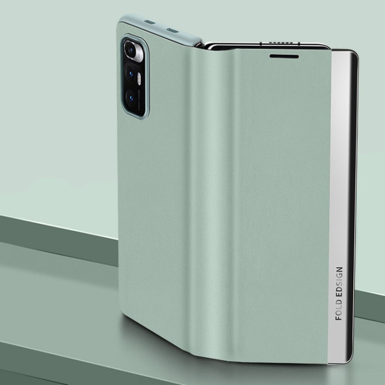 For Xiaomi Mi Mix Fold Matte First Layer Cowhide Folding Leather Case(Green) - Xiaomi Cases by PMC TechLife | Online Shopping South Africa | PMC TechLife