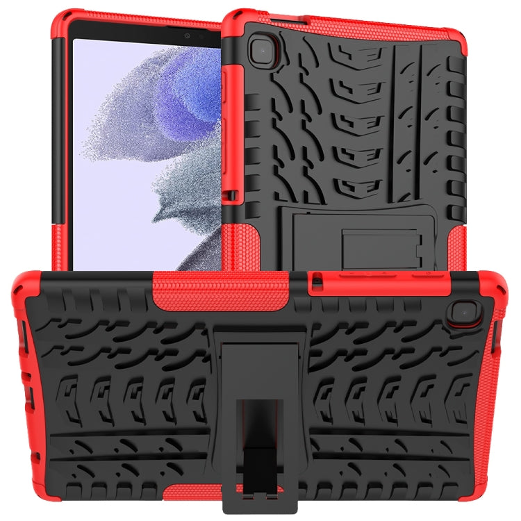 For Samsung Galaxy Tab A7 Lite Tire Texture Shockproof TPU+PC Protective Case with Holder(Red) - Tab A7 Lite T220 / T225 by PMC Jewellery | Online Shopping South Africa | PMC Jewellery