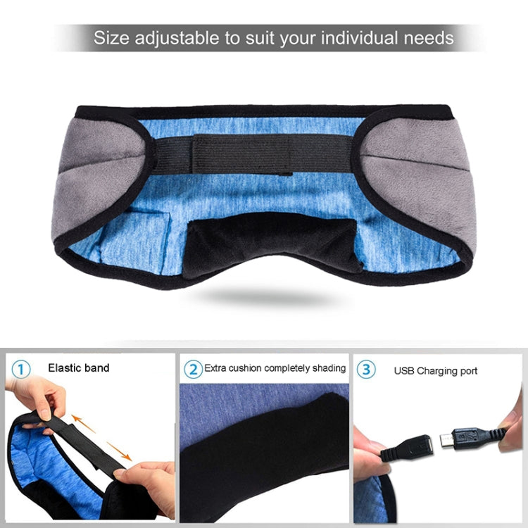 Bluetooth 5.0 Sleep Eye Masks Smart Wireless Music Eye Masks(Gray) - Eye Masks by PMC TechLife | Online Shopping South Africa | PMC TechLife | Buy Now Pay Later Mobicred