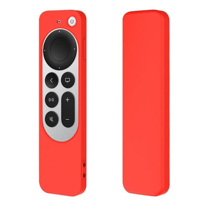 Silicone Protective Case Cover with Rope For Apple TV 4K 4th Siri Remote Controller(Red) - Apple TV Accessories by PMC Jewellery | Online Shopping South Africa | PMC Jewellery