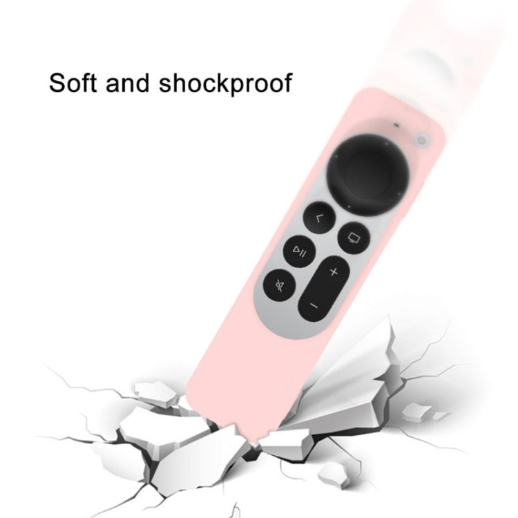 Silicone Protective Case Cover with Rope For Apple TV 4K 4th Siri Remote Controller(Red) - Apple TV Accessories by PMC TechLife | Online Shopping South Africa | PMC TechLife