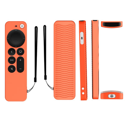 Silicone Protective Case Cover For Apple TV 4K 4th Siri Remote Controller(Orange) - Apple TV Accessories by PMC Jewellery | Online Shopping South Africa | PMC Jewellery