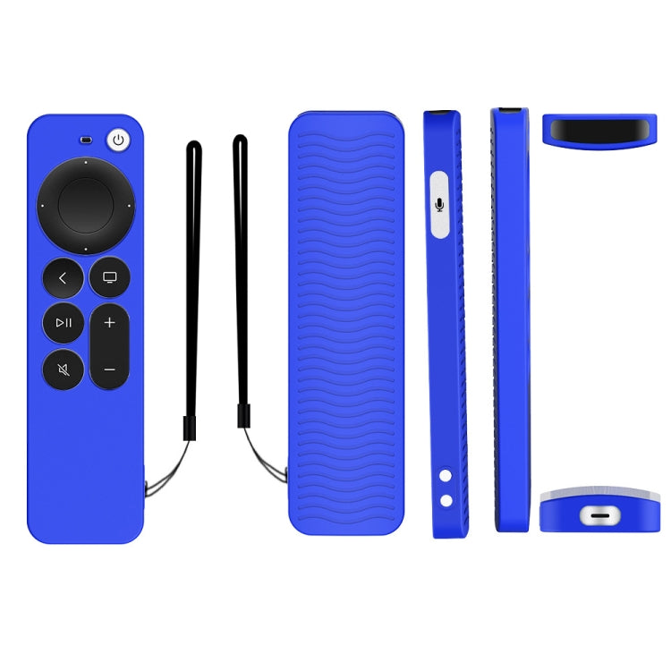 Silicone Protective Case Cover For Apple TV 4K 4th Siri Remote Controller(Blue) - Apple TV Accessories by PMC TechLife | Online Shopping South Africa | PMC TechLife