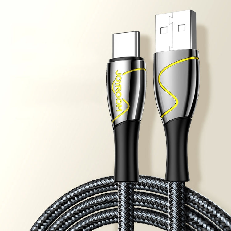 JOYROOM S-1230K6 Mermaid Series 3A USB to Type-C / USB-C Fishing Net Weaving Data Cable, Length: 1.2m(Black) - USB-C & Type-C Cable by JOYROOM | Online Shopping South Africa | PMC Jewellery