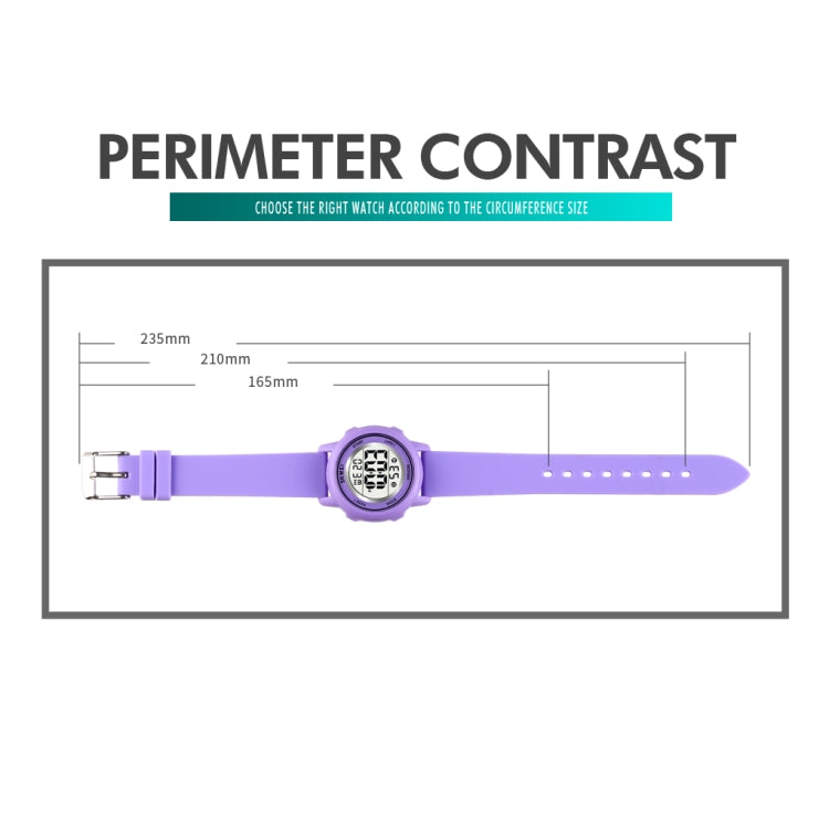 SKMEI 1721 Triplicate Round Dial LED Digital Display Luminous Silicone Strap Electronic Watch(Peach Red) - LED Digital Watches by SKMEI | Online Shopping South Africa | PMC Jewellery | Buy Now Pay Later Mobicred