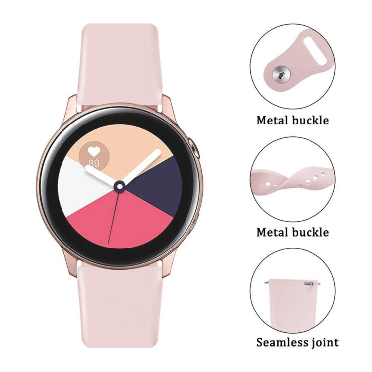 For Samsung Galaxy Watch Active2 Bluetooth Version 44mm Smart Watch Solid Color Silicone Watch Band, Size:L (Light Blue) - Watch Bands by PMC TechLife | Online Shopping South Africa | PMC TechLife | Buy Now Pay Later Mobicred