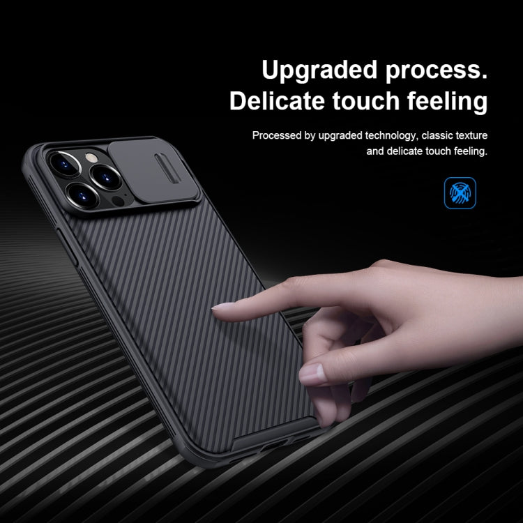 For iPhone 13 Pro Max NILLKIN Black Mirror Pro Series Camshield Full Coverage Dust-proof Scratch Resistant Phone Case (Black) - free shipping - PMC TechLife - Order now!
