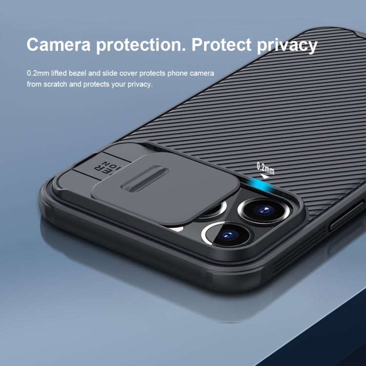 For iPhone 13 Pro Max NILLKIN Black Mirror Pro Series Camshield Full Coverage Dust-proof Scratch Resistant Phone Case (Black) - free shipping - PMC TechLife - Order now!