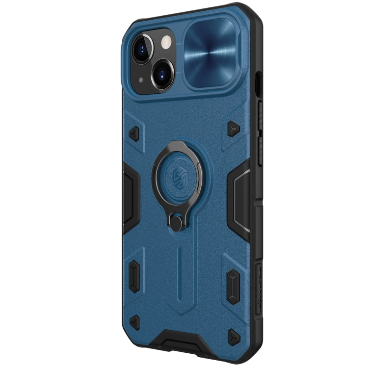 For iPhone 13 NILLKIN Shockproof CamShield Armor Protective Case with Invisible Ring Holder(Blue) - iPhone 13 Cases by NILLKIN | Online Shopping South Africa | PMC Jewellery